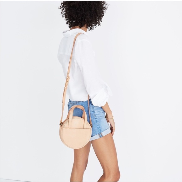Madewell Juno Circle Tan Leather Crossbody Bag - Picture 1 of 12